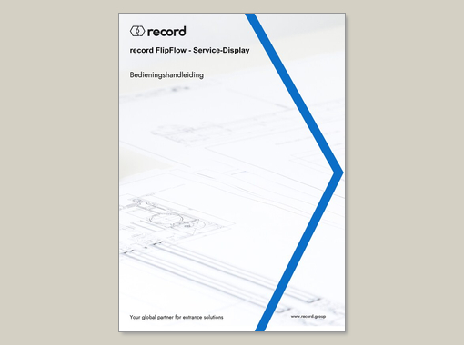 record FlipFlow Service-Display – Bedieningshandleiding