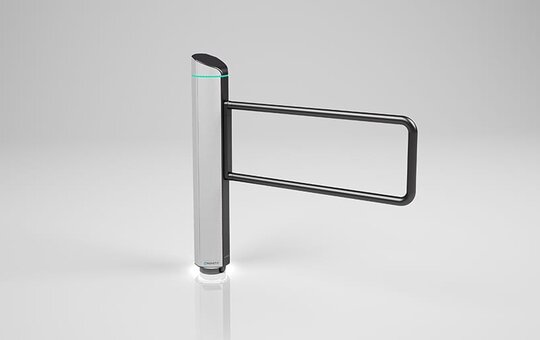 Draaipoort voor voetgangers met extra ruime doorgangsbreedte beugel Magnetic FlowMotion mSwing